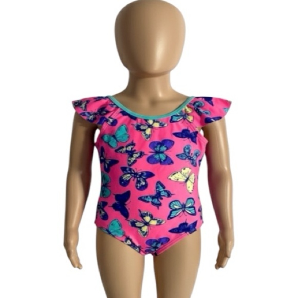 Wave Zone Swim Suit, One piece, Sz 24M, Butterflies, Pastel, Like new, Girly​